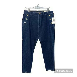 Michael Kors Dark Indigo Skinny High Rise Ankle Jeans, Sz 10